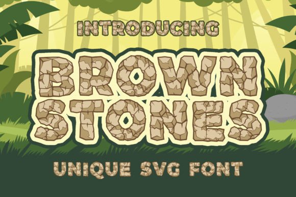 Brown Stones: A Playful SVG Color Font for Bold Creators
