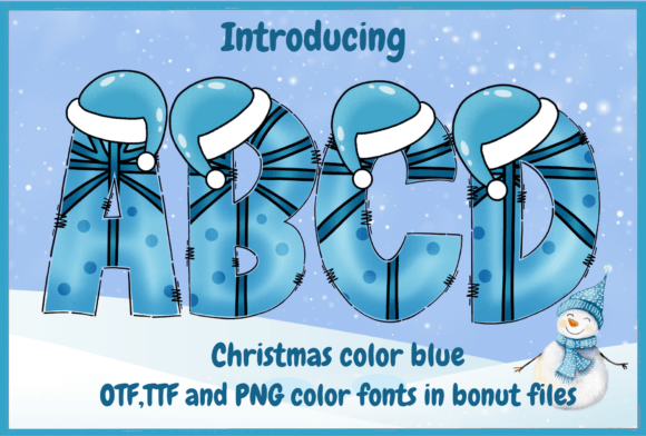 Christmas Color Blue: A Playful Font for Creative Projects