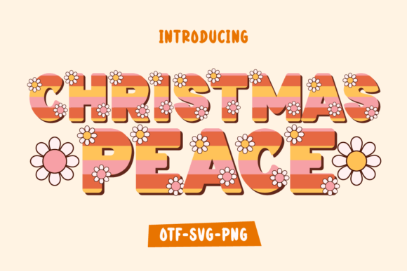 Christmas Peace: A Bold Retro Typeface for Festive Design