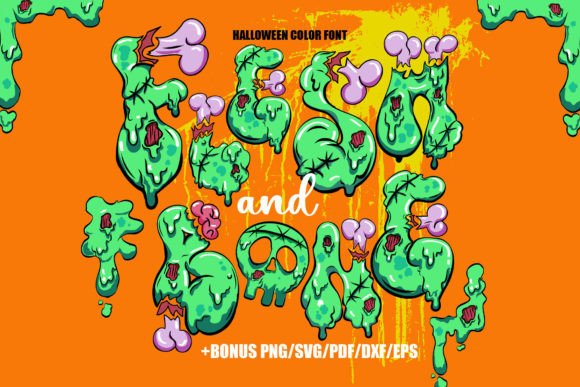 Flesh and Bone: A Playful Halloween Typeface