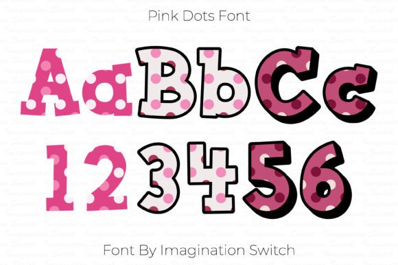 Pink Dots: A Colorful Font for Creative Projects