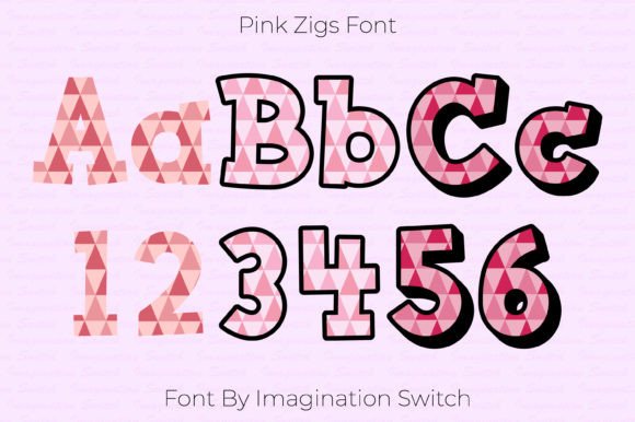 Pink Zigs: A Playful Color Font for Vibrant Projects